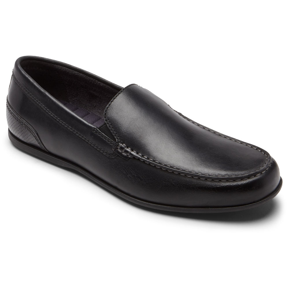 Sapato Vela Rockport Homem Pretas - Malcom Venetian - 61394LTKD